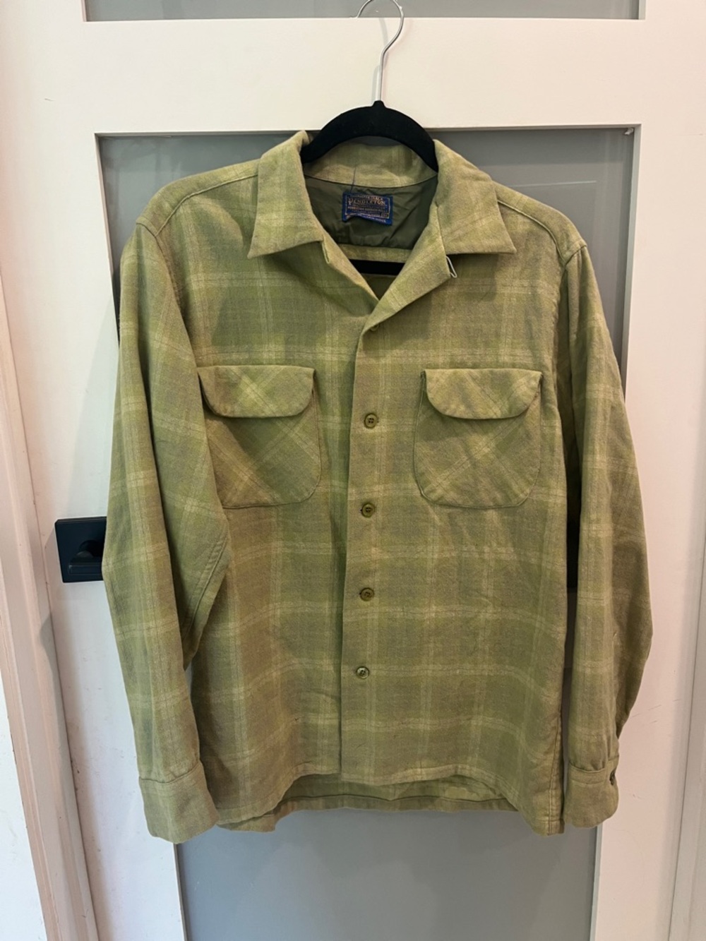 Pendleton Olive Plaid Wool Jacket vintage